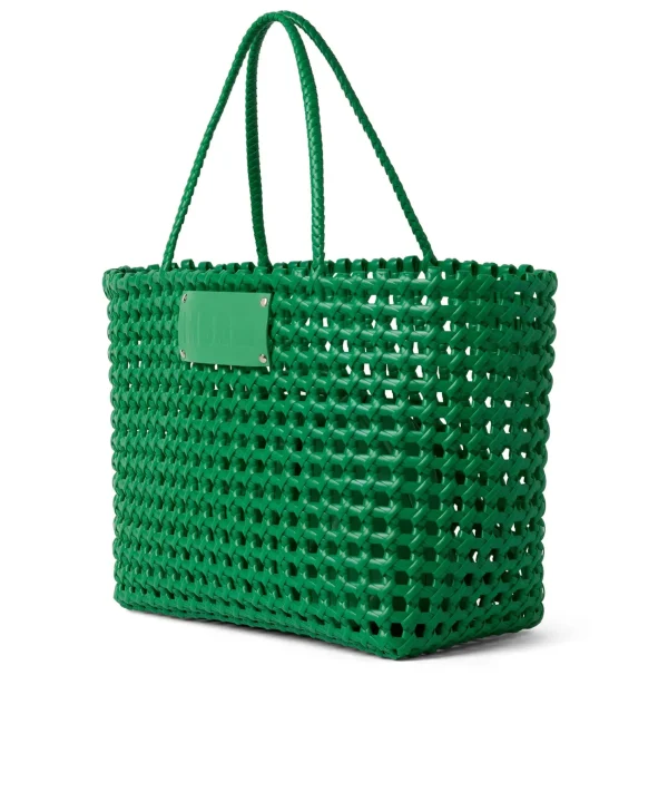 MSGM Basket Net Bag Con Mini Pouch Corredata In Ecopelle Green Clearance