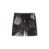 MSGM Bermuda In Cotone Popeline Con Stampa "Bananas" Lillac Flash Sale