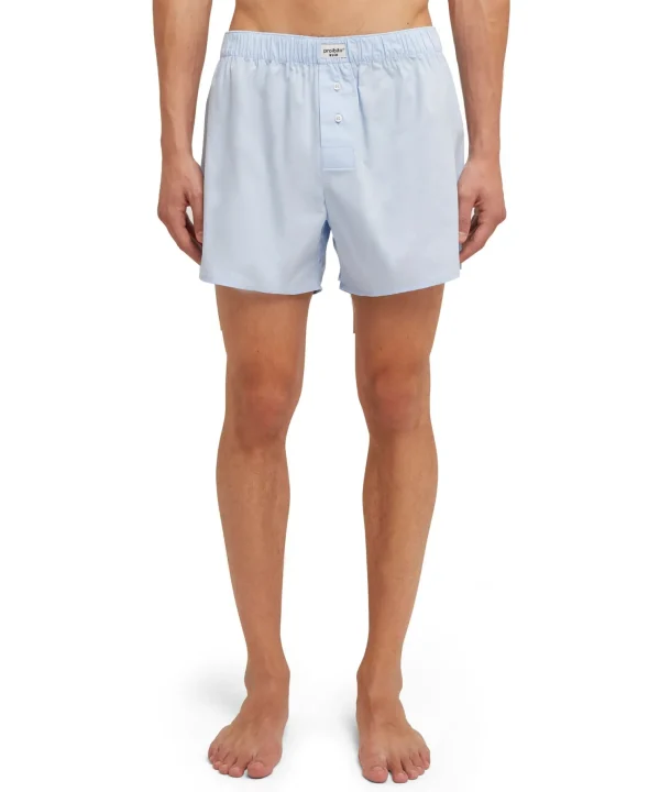 MSGM Boxer In Cotone Tinta Unita Con Etichetta "Proibito" Light Blue Best