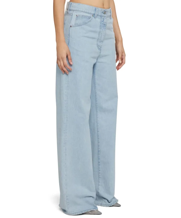 MSGM Denim Taglio Straight Tinta Unita Blue Shop