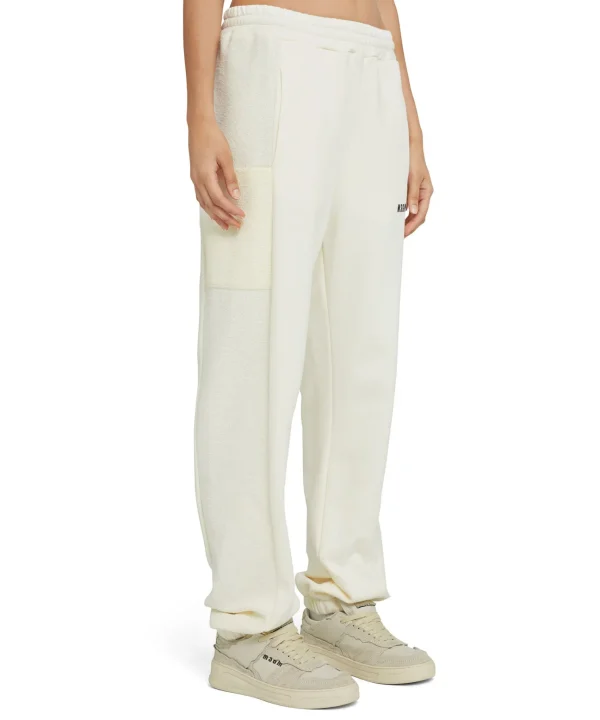 MSGM Joggers In Cotone Organico Certificato Della Capsule Fantastic Green Cream Flash Sale