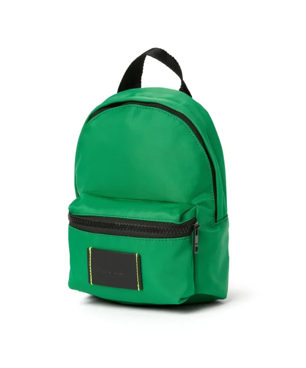 MSGM Mini Zaino In Nylon Signature Green New