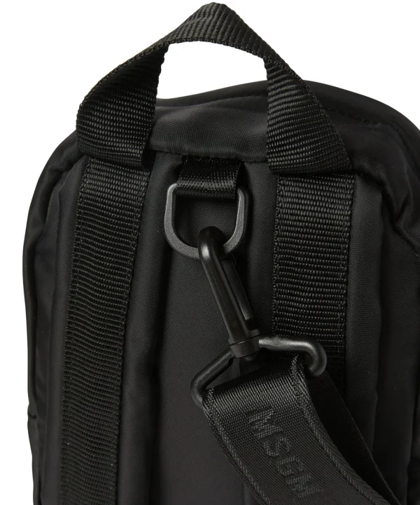 MSGM Mini Zaino In Nylon Signature Black Cheap