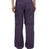 MSGM Pantalone Cargo In Cotone Tinta Unita Dark Purple Flash Sale