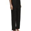 MSGM Pantalone Fluido A Gamba Dritta In Viscosa Camo Jaquard Black New