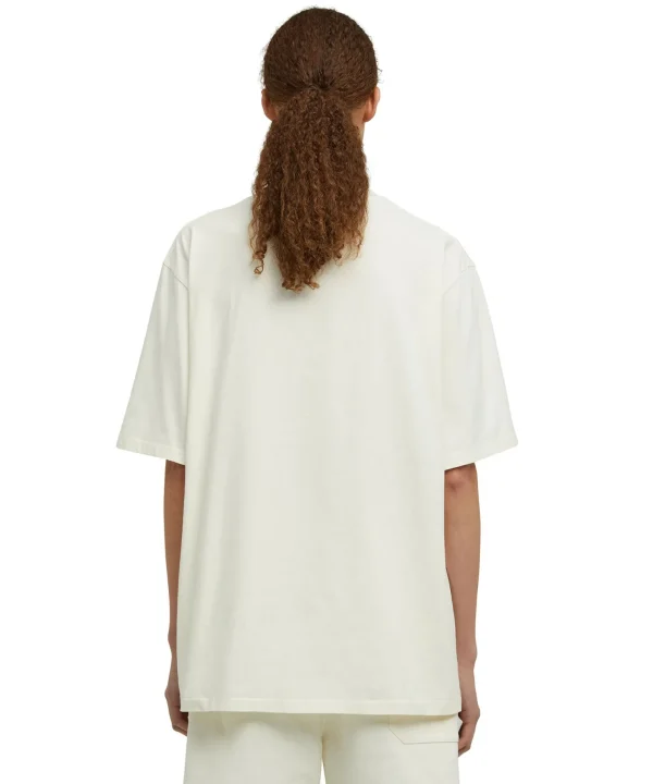 MSGM T-Shirt Girocollo In Cotone Organico Della Capsule Fantastic Green Cream Fashion