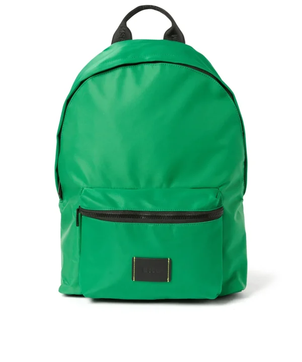 MSGM Zaino In Nylon Signature Green Cheap